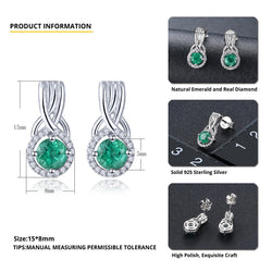 Single Round Emerald Stud Earrings, Zambian Natural Emerald Stud, Cute Stud Earrings Gift for Her, Everyday Wear Stud, May Birthstone Stud