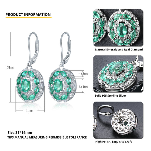 Drop Emerald Earrings.