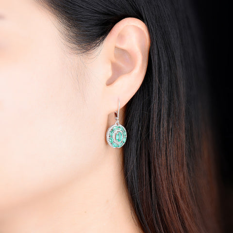Drop Emerald Earrings.