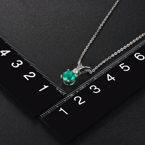 Round Emerald Stone Pendant