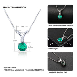 Round Emerald Stone Pendant