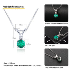 Round Emerald Stone Pendant