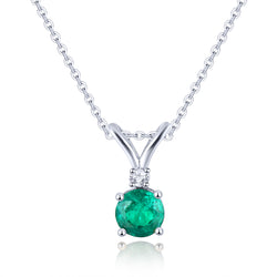 Round Emerald Stone Pendant