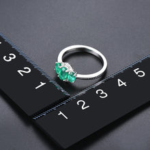 Load image into Gallery viewer, Three Oval Stones Emerald Ring
