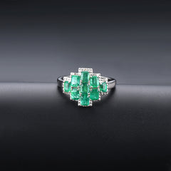 Multiple Emerald Stones Ring