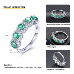 Five Emerald Stone Ring