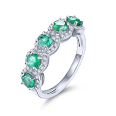 Five Emerald Stone Ring