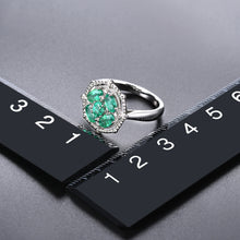 Load image into Gallery viewer, Five ovel shape Emerald Stone Ring.

