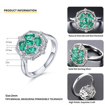Load image into Gallery viewer, Five ovel shape Emerald Stone Ring.
