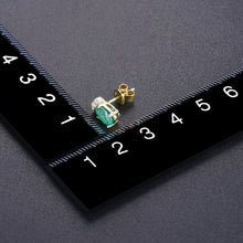 Load image into Gallery viewer, Oval Shape Emerald Gold Earrings
