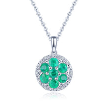 Load image into Gallery viewer, Round Elegant Emerald Necklace
