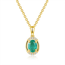 Load image into Gallery viewer, Oval Shape Emerald Pendant
