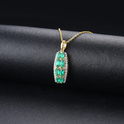 Gold Emerald Necklace