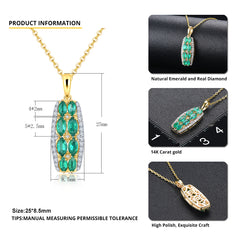 Gold Emerald Necklace