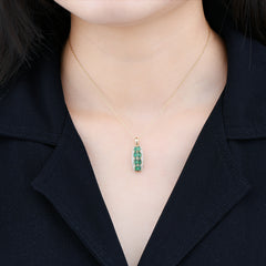 Gold Emerald Necklace