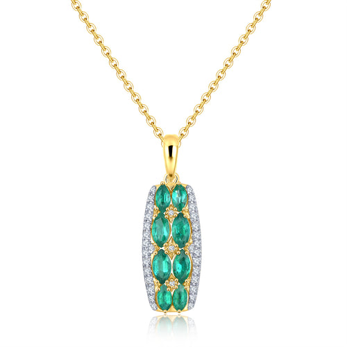 Gold Emerald Necklace