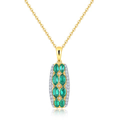 Gold Emerald Necklace