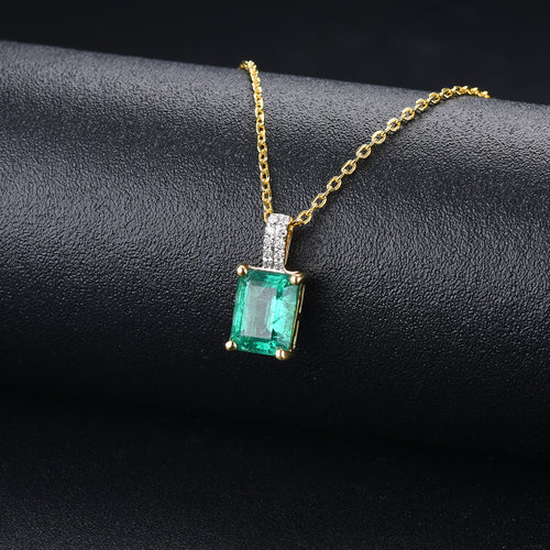 Emerald and Gold Necklace