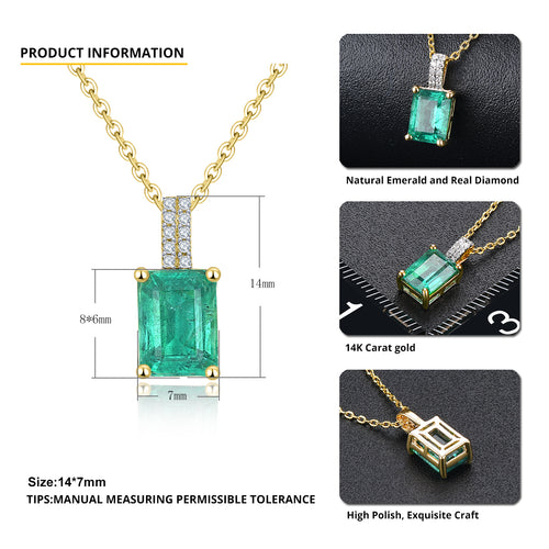 Emerald and Gold Necklace