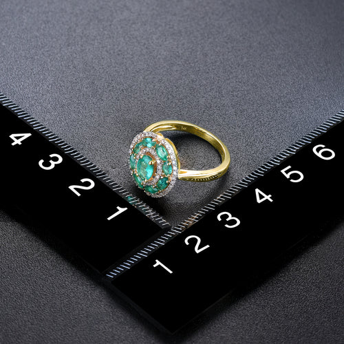 Oval Shape Emerald in Gold