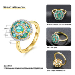 Oval Shape Emerald in Gold