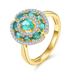 Oval Shape Emerald in Gold