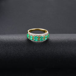 Natural Emerald Wedding Ring For Women